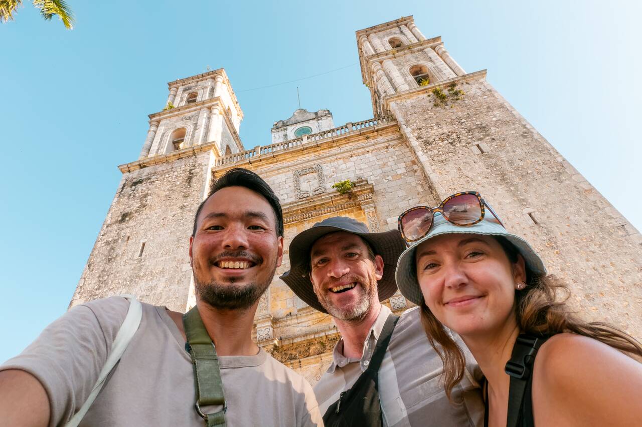 My friends and I selfie at Catedral de San Servacio