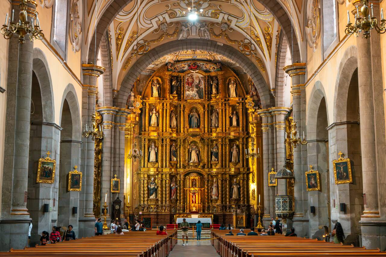 The main nave at St. Dominic’s Temple