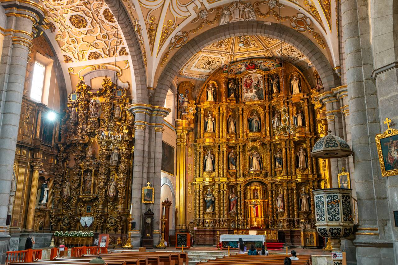 The golden altar at St. Dominic’s Temple