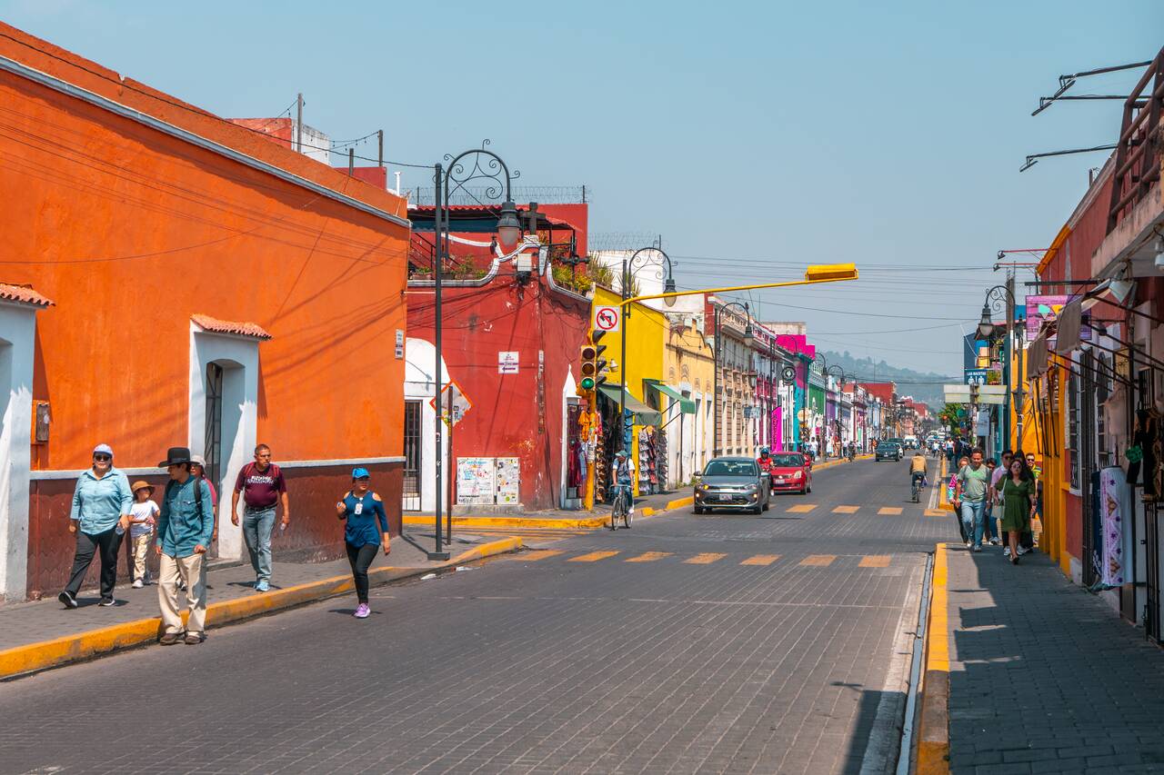 Av Morelos Street in Cholula