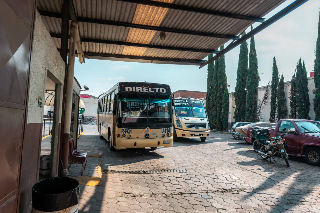 The direct bus from Puebla to Cholula