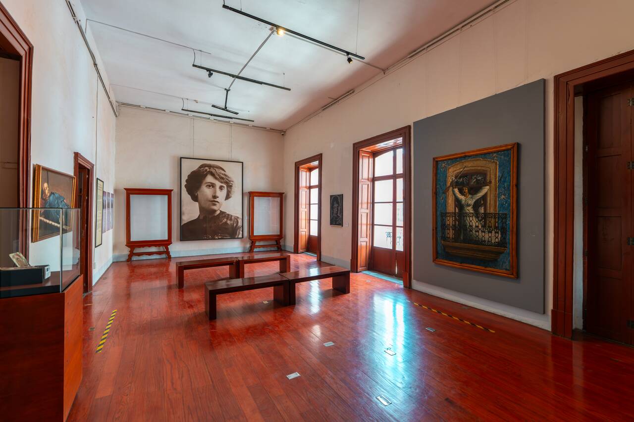 An exhibition inside the Revolution Museum