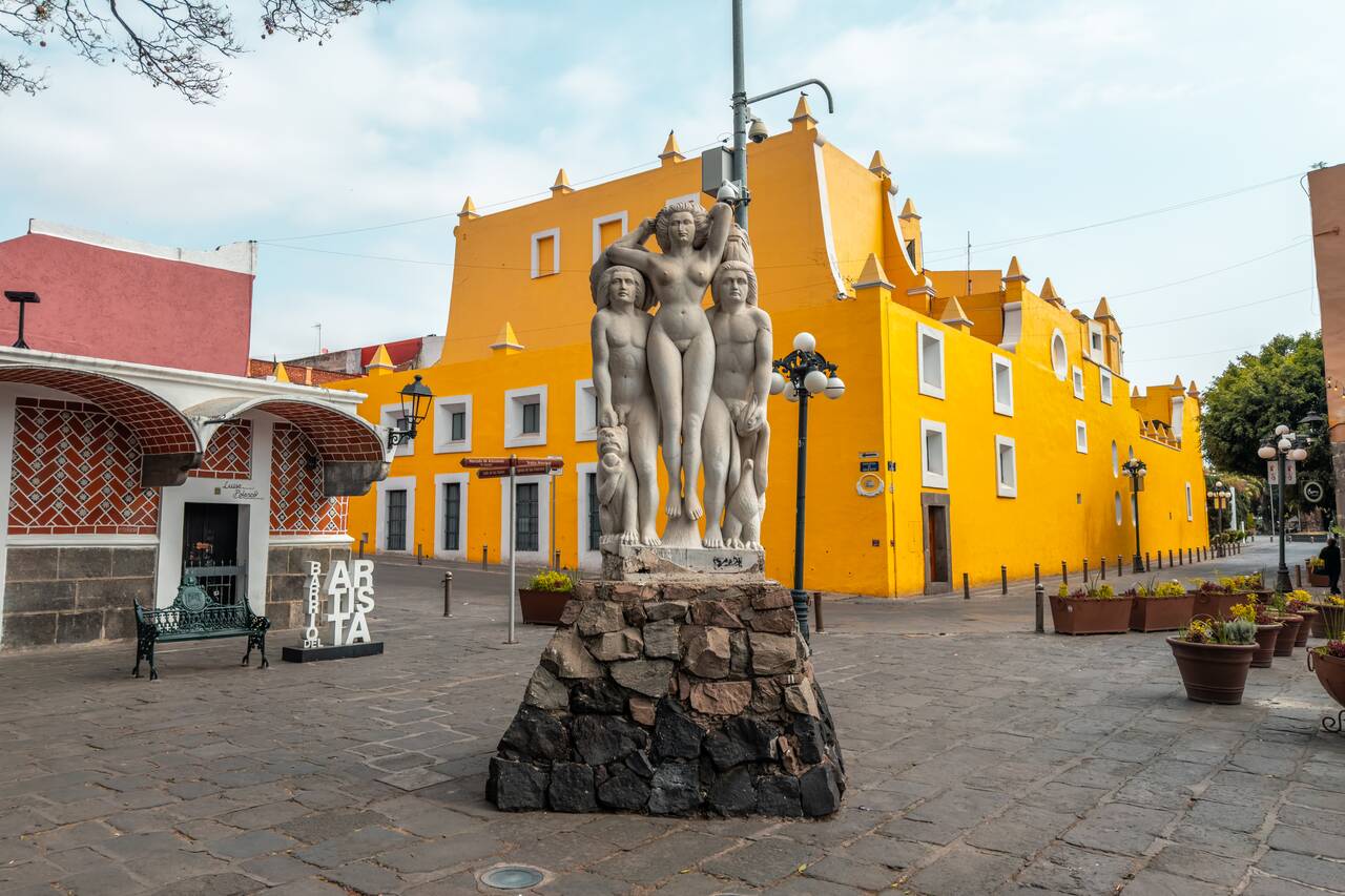 A sculpture at the Artist Quarter