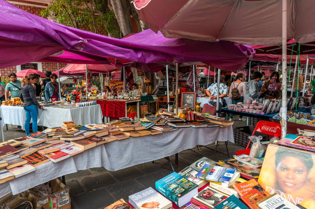 Old books being sold at Alley of the Frogs