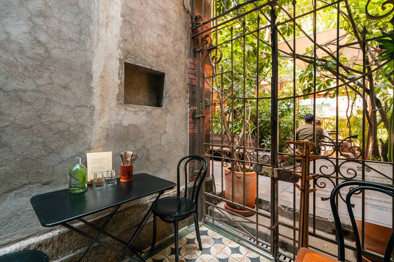 Outside seating area at Cafe Nin