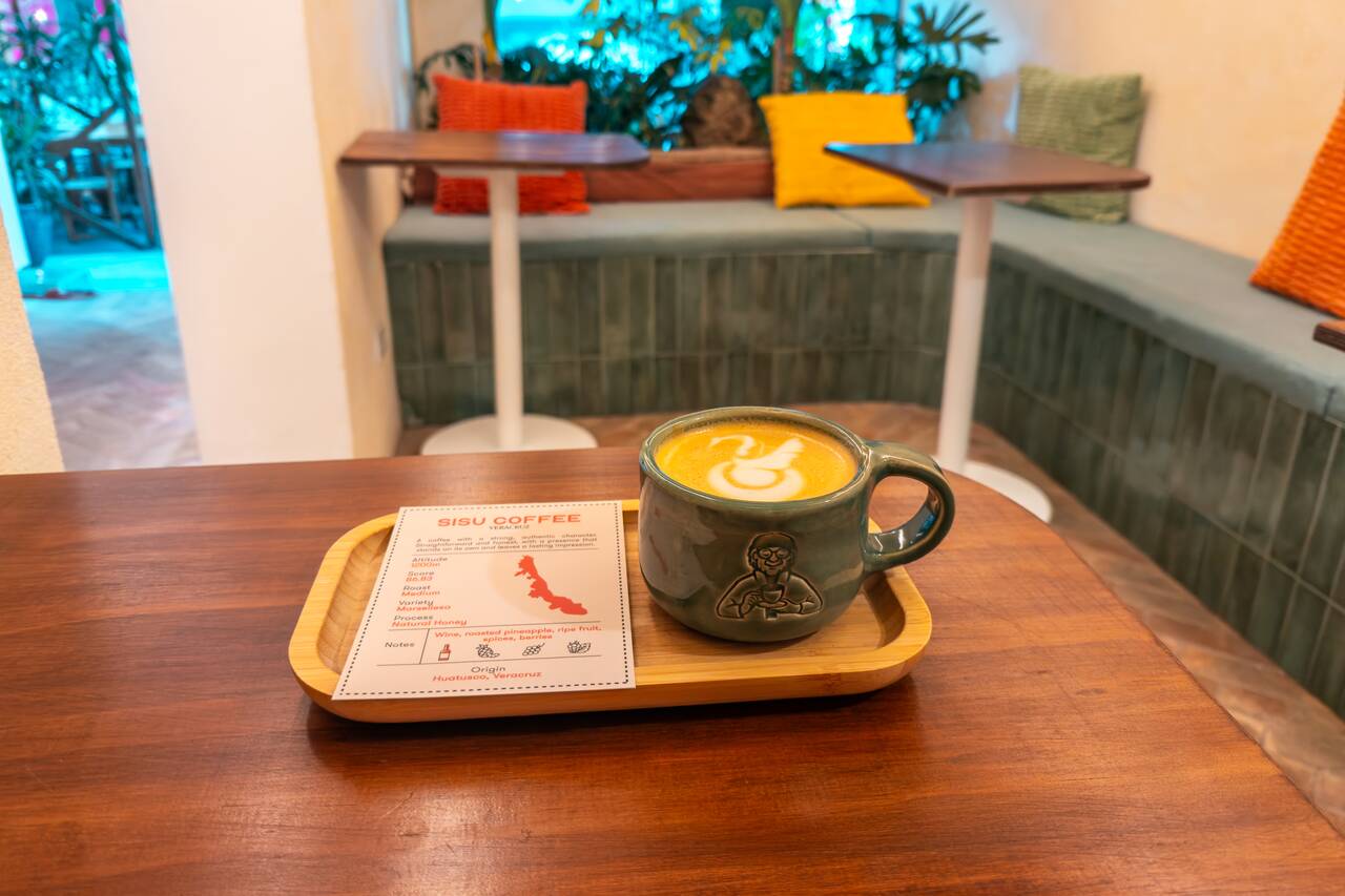 The seating area at Nils Cafe