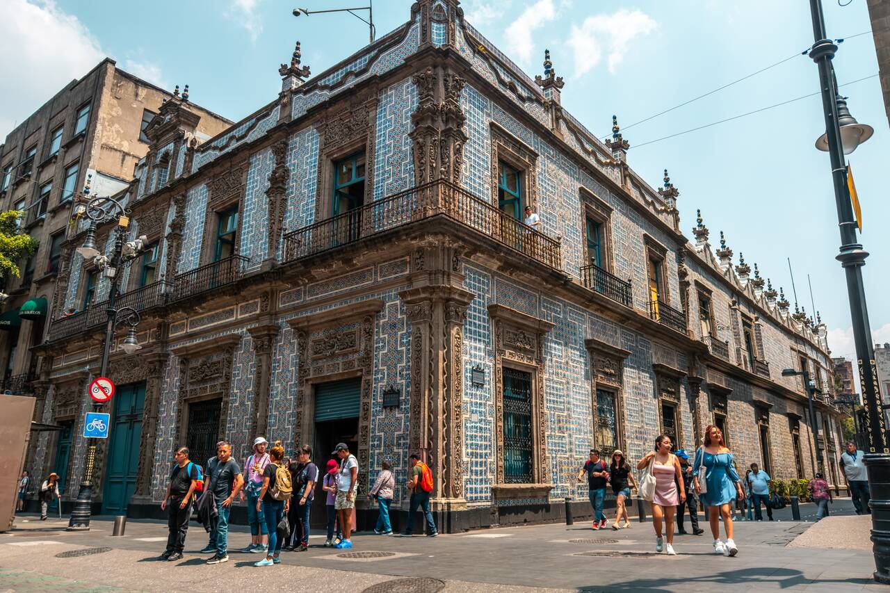 Tourists walking around in Mexico City