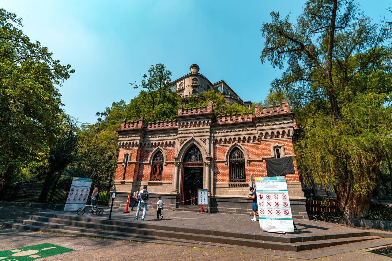 The entrance to Chapultepec Castle at Chapultepec Park