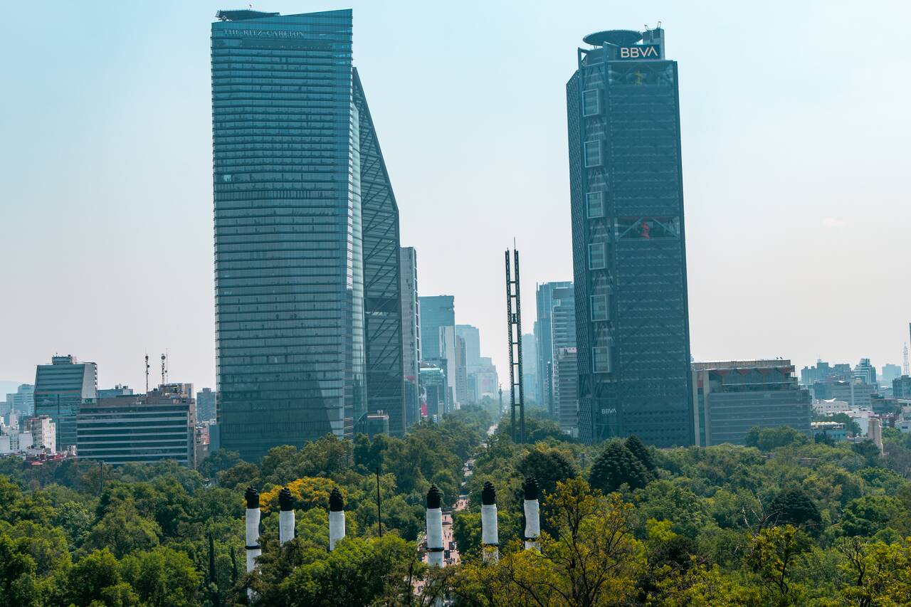 Avenida Paseo de la Reforma seen from afar