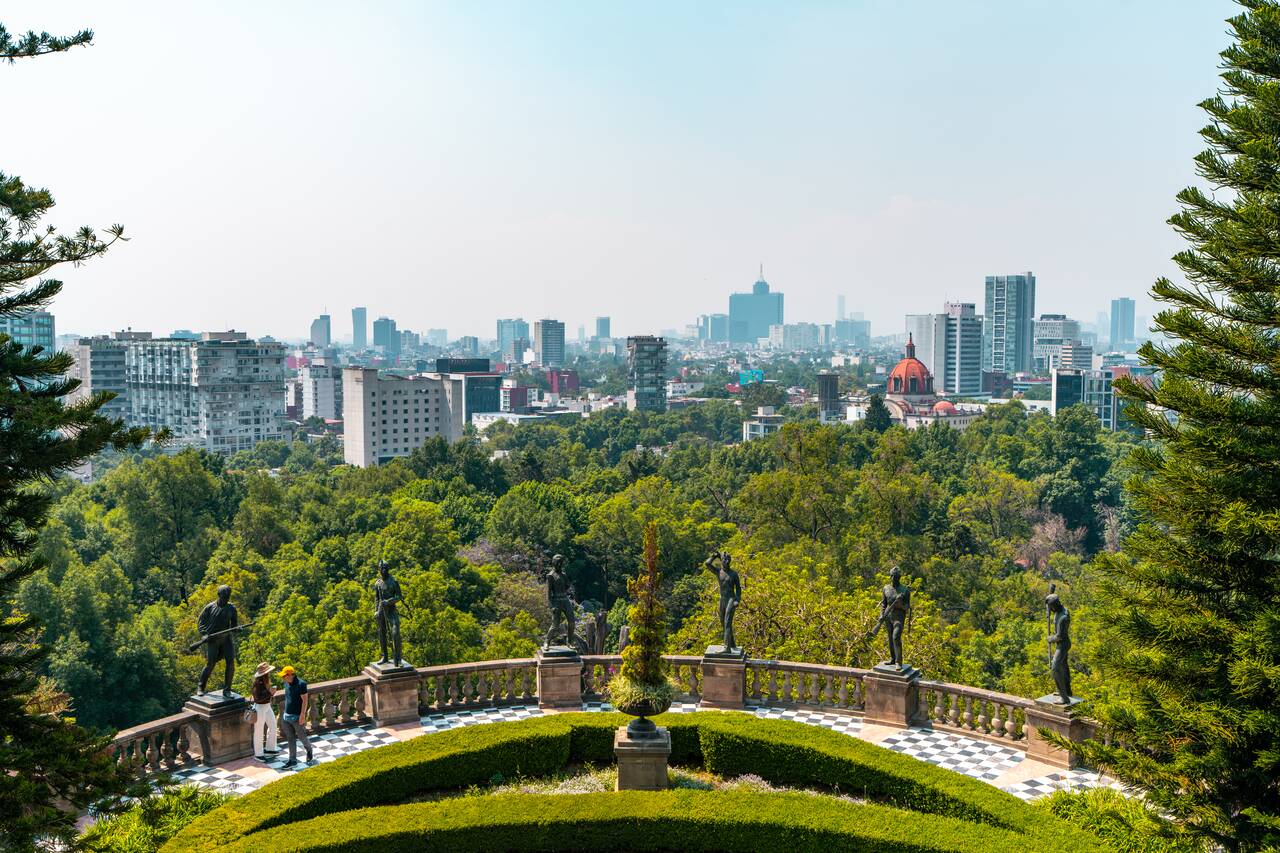 The view of Chapultepec Park seen from Chapultepec Castle