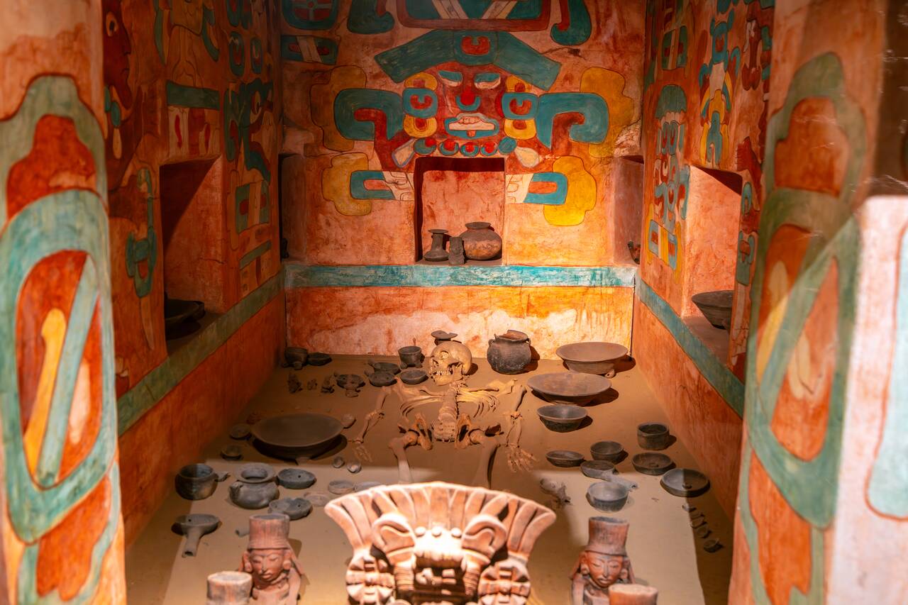 A colorful burial site at Museo Nacional de Antropología