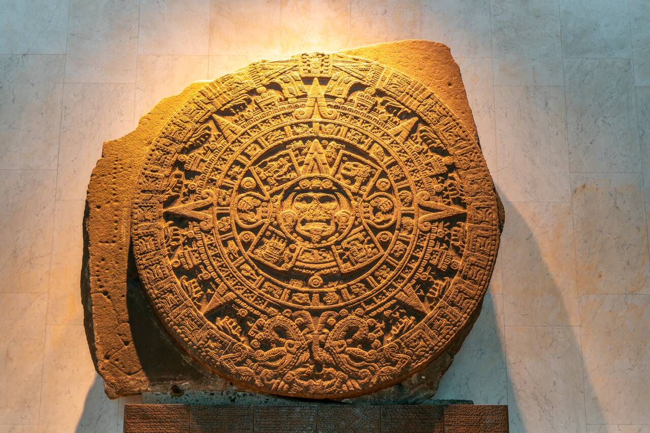 The massive sunstone at Museo Nacional de Antropología
