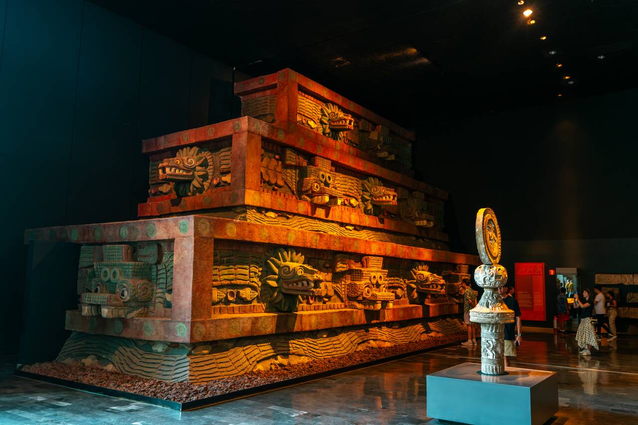 A base of a temple inside Museo Nacional de Antropología