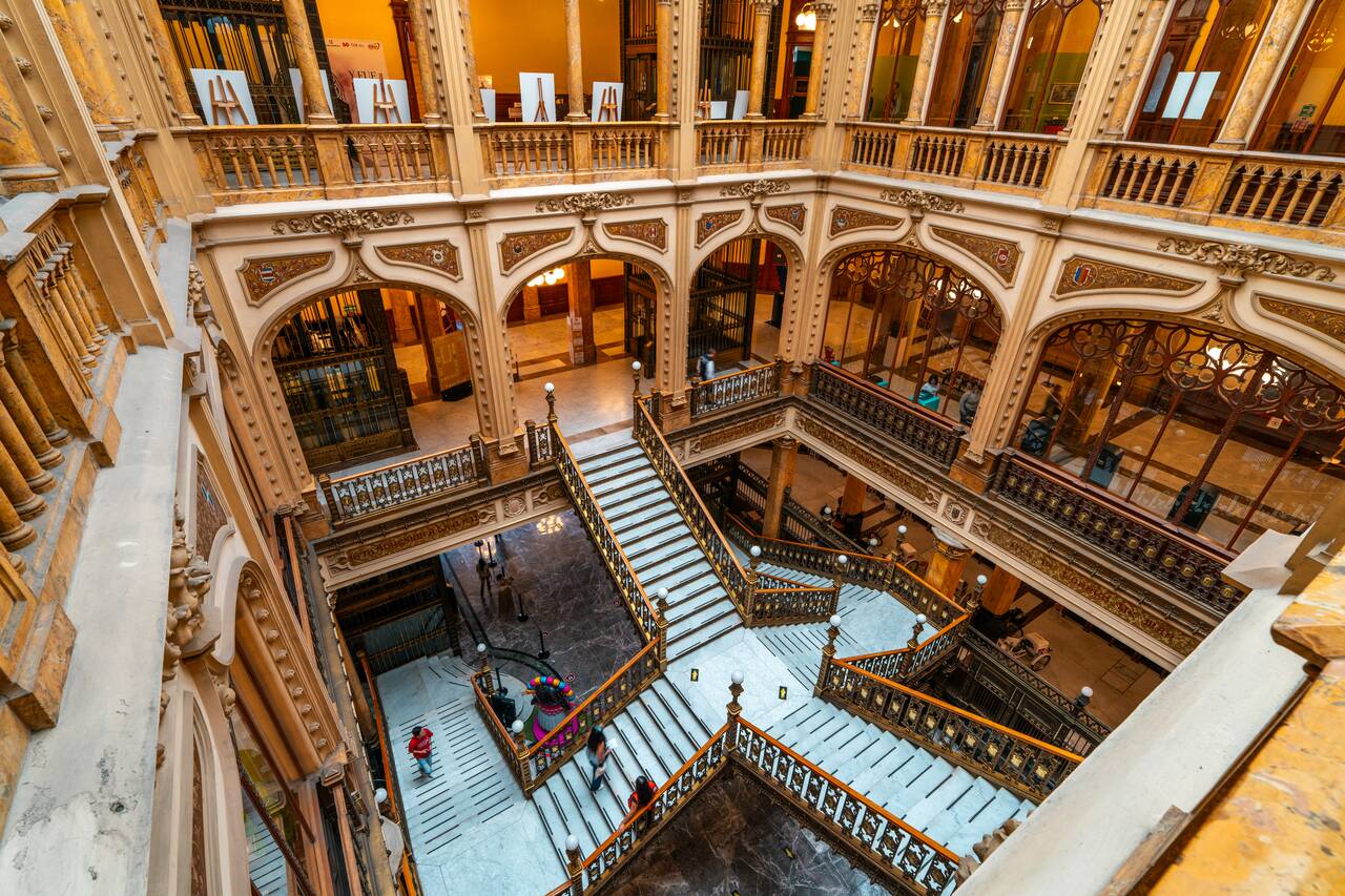 Inside the postal museum near Zócalo