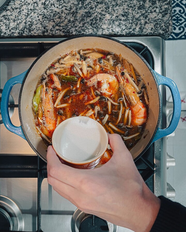 Add and stir in coconut milk and cook for an additional 3 minutes.