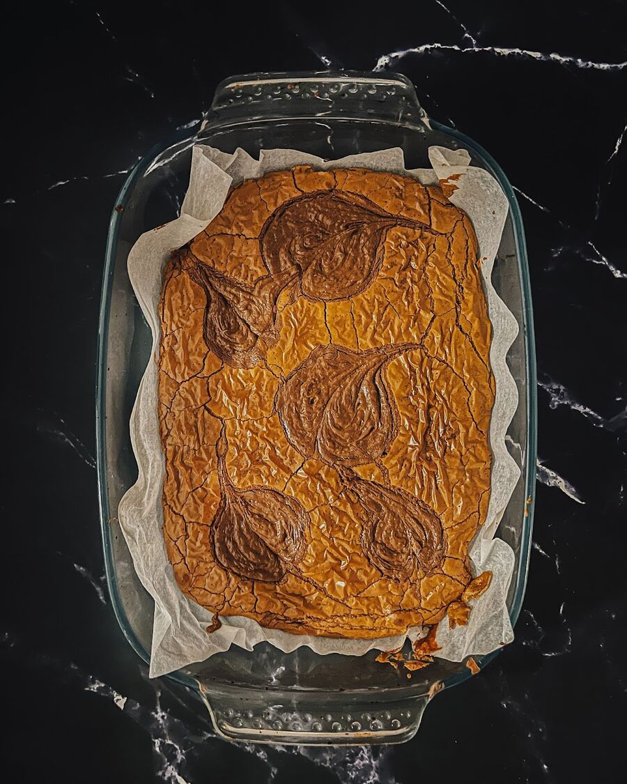 Bake the brownies for 40 minutes (160°).