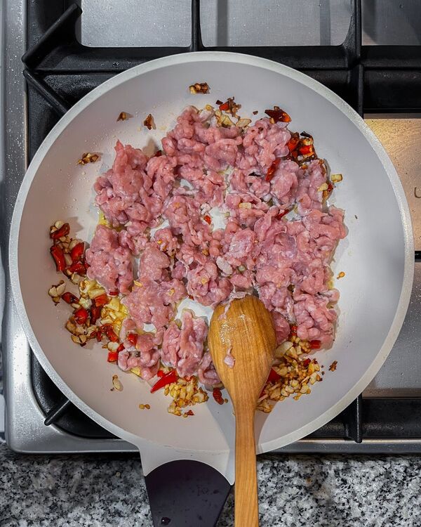 Authentic Thai Holy Basil Pork with Rice (Pad Kra Pao Moo) Recipe