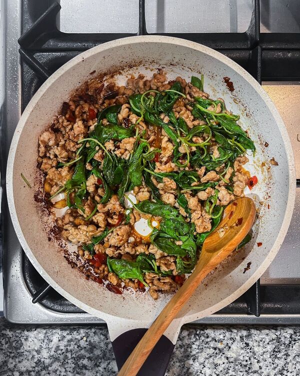 Authentic Thai Holy Basil Pork with Rice (Pad Kra Pao Moo) Recipe