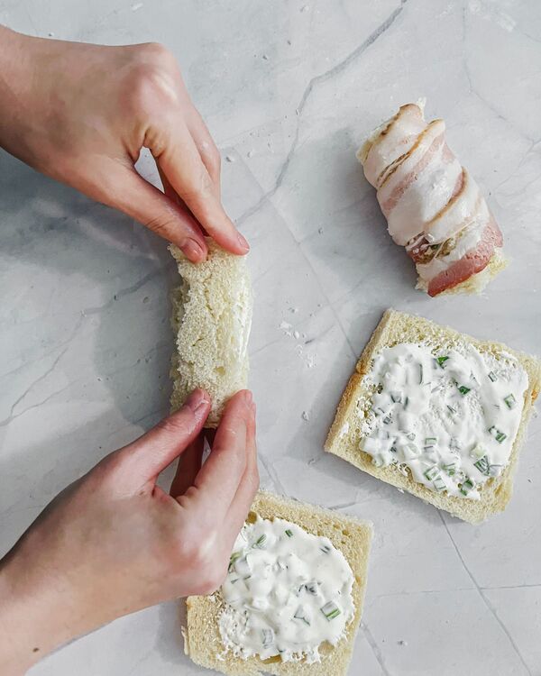 Bacon Cream Cheese Bites with Thai Spicy Dipping Sauce Recipe