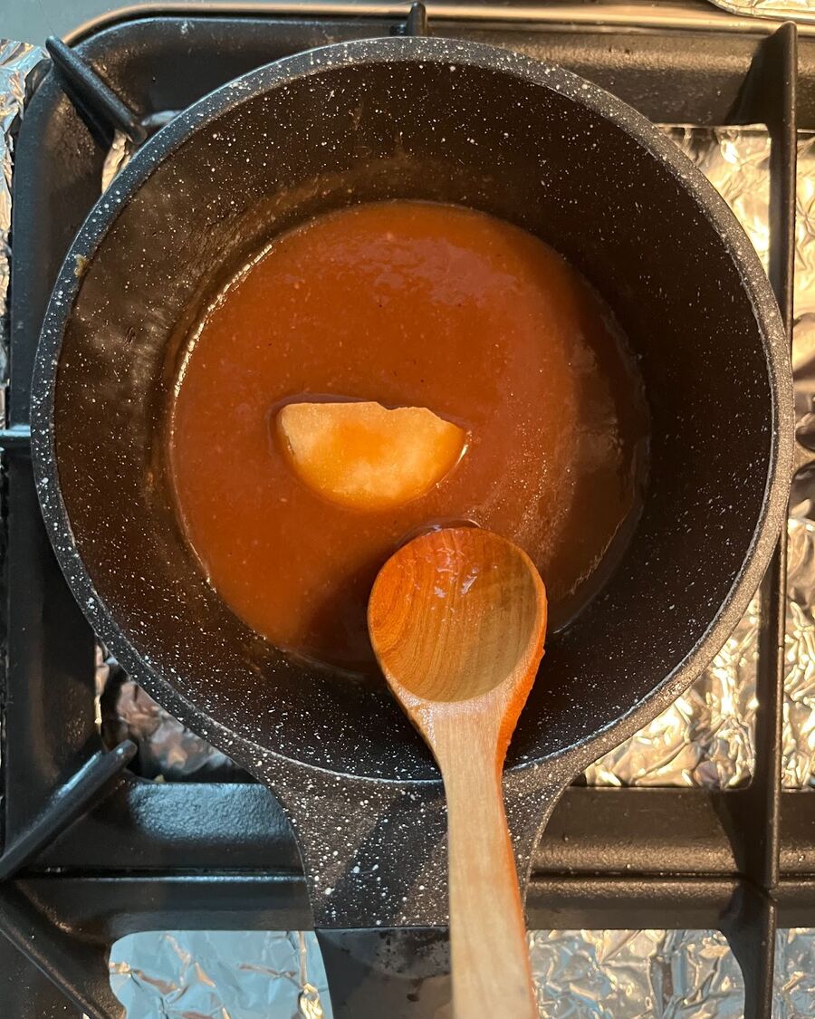 Add palm sugar and stir until it dissolves completely, allowing the sauce to thicken slightly.
