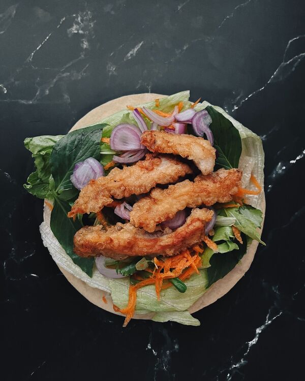 Thai Sweet Basil Chicken Wrap Recipe