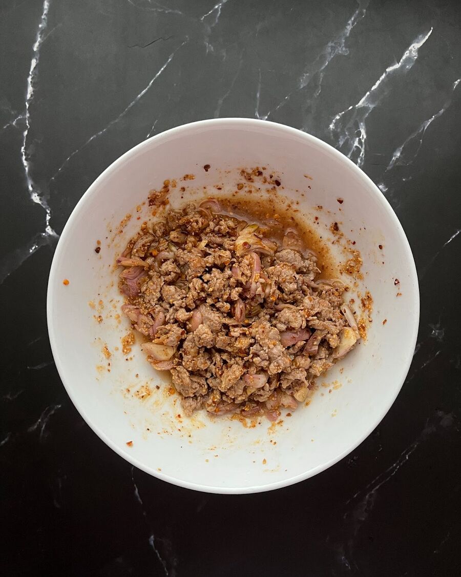 Make sure to thoroughly mix all the ingredients together until they are well combined.