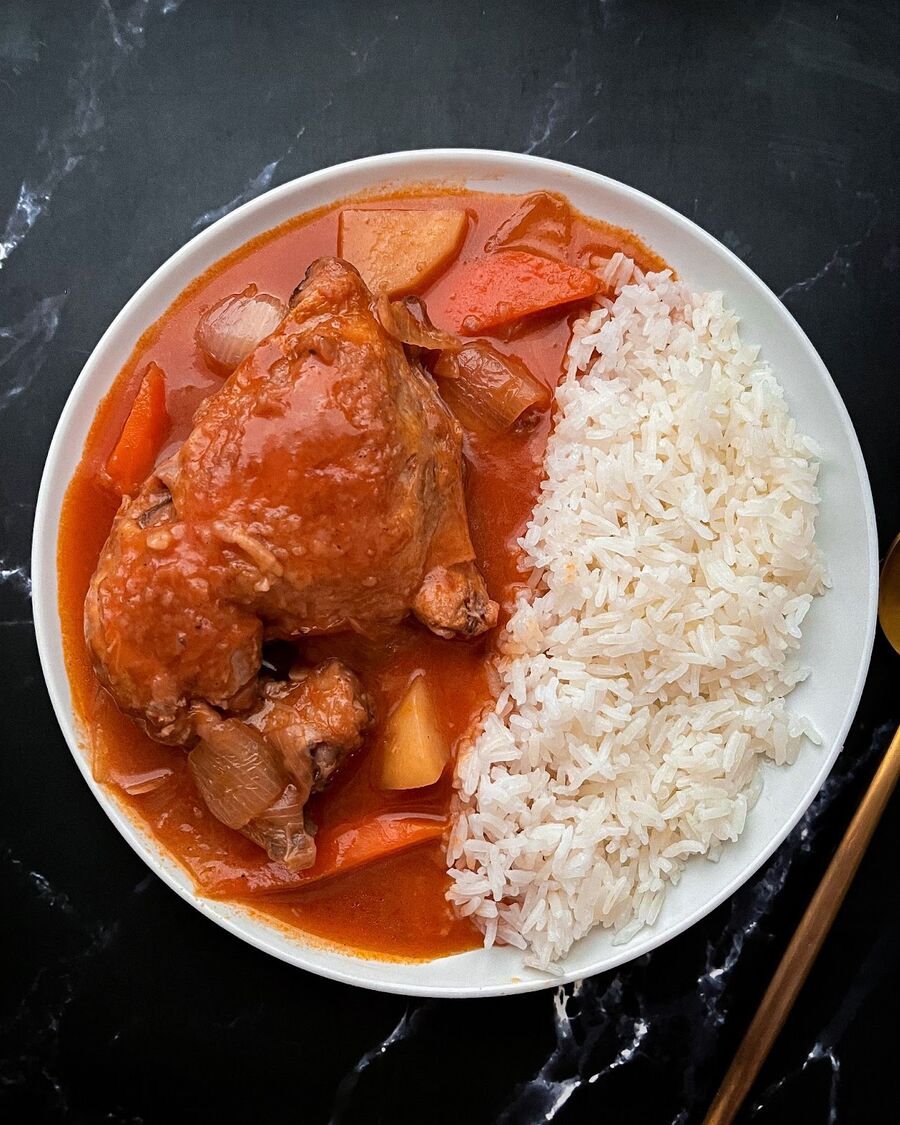 Serve with steamed Jasmine rice. Enjoy!
