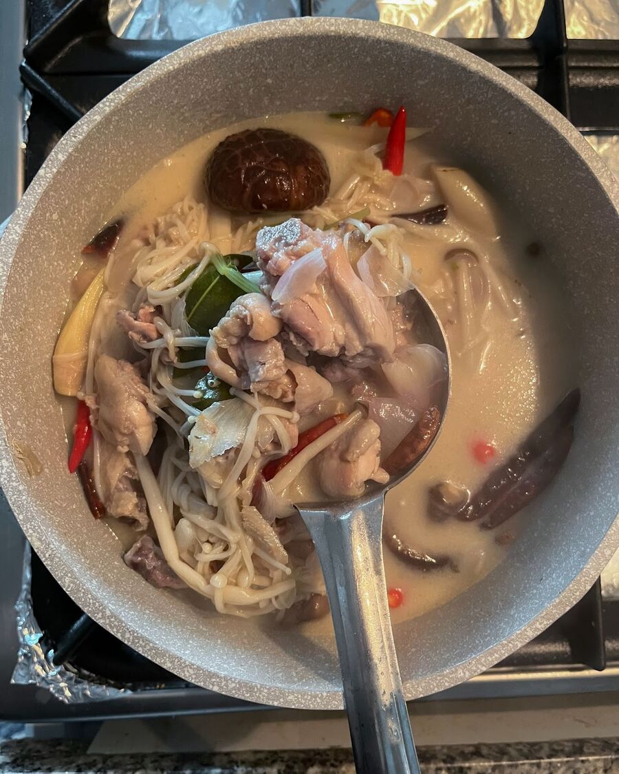 Taste and adjust until you achieve the desired balance. The flavors should be a harmonious blend of sweetness, sourness, mildness, spiciness, and saltiness.