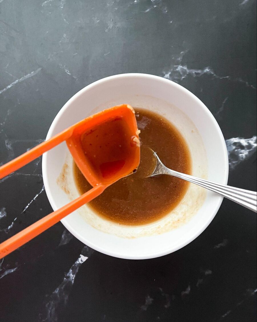 Add the fish sauce and fresh lime juice, then gently stir them together.