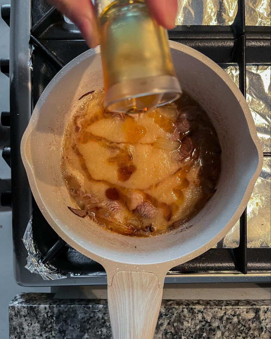 Add honey and then thoroughly combine the ingredients.