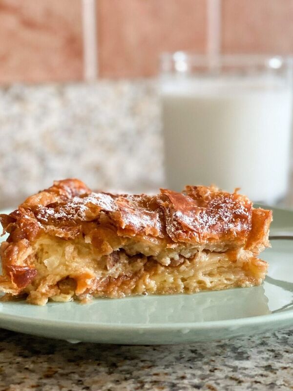 Butter Walnut Croissant Bread Pudding Recipe