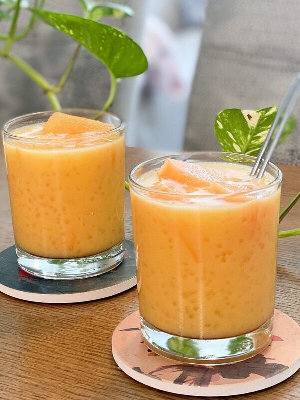 Sago Pearls with Cantaloupe Coconut Milk Recipe