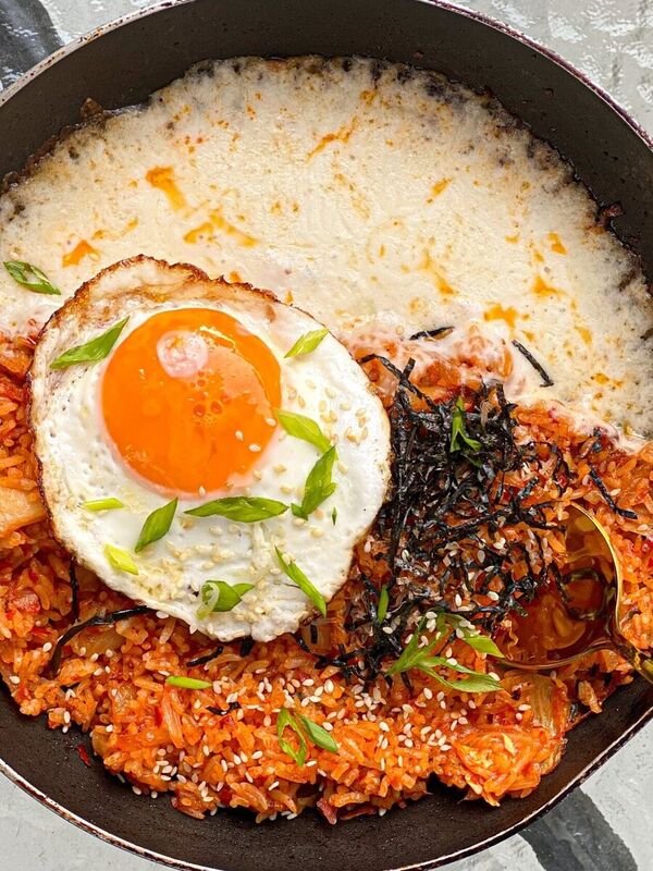 Kimchi Fried Rice with Cheese Recipe
