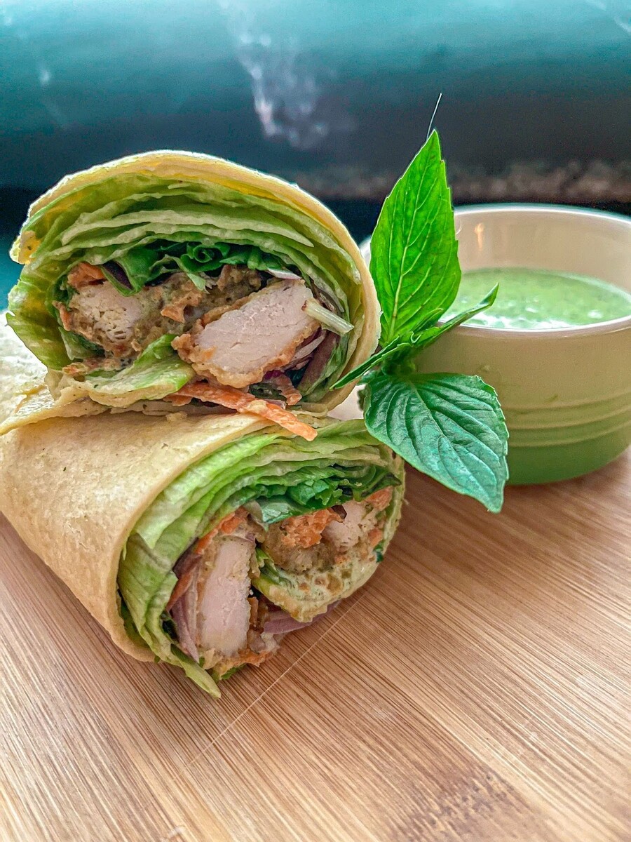 Thai Sweet Basil Chicken Wrap Recipe