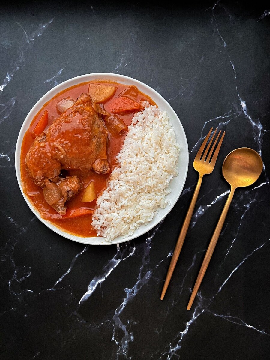 Chicken stew deals with rice