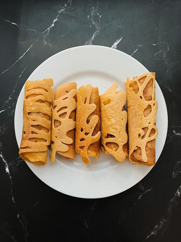 Thai Street-Style Sweet and Savory Pancake Rolls (Khanom Tokyo) Recipe