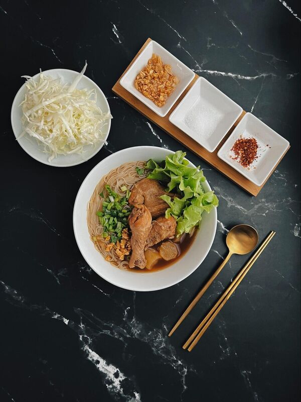 Authentic Thai Braised Chicken Noodle Soup (Guay Tiew Gai Toon) Recipe