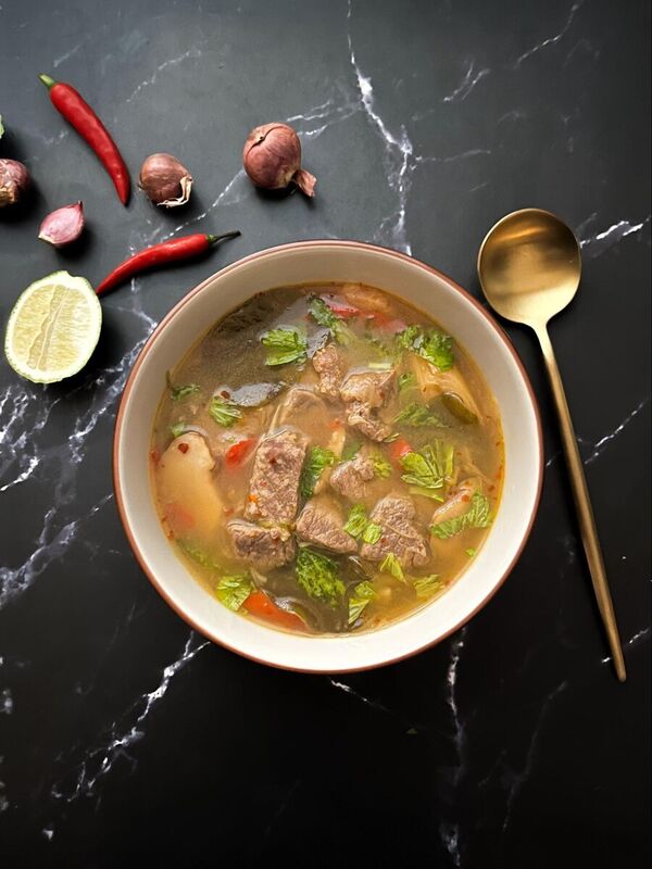 Thai Spicy Beef Soup (Tom Saap) Recipe